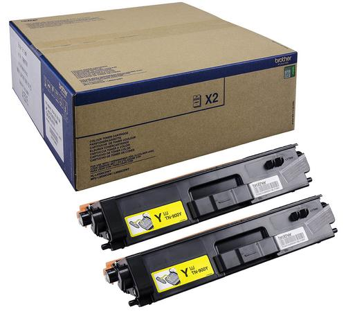 Brother TN900y - Confezione da 2 - giallo - originale - cartuccia toner - per Brother HL-L9200CDWT, HL-L9300CDWT, HL-L9300CDWTT, MFC-L9550CDW, MFC-L9550CDWT